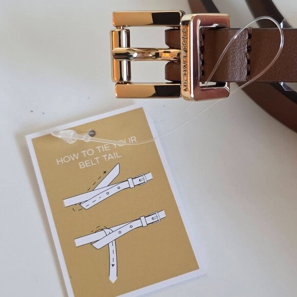 Brand New Michael Kors Skinny Leather Belt, - Picture 4 of 7